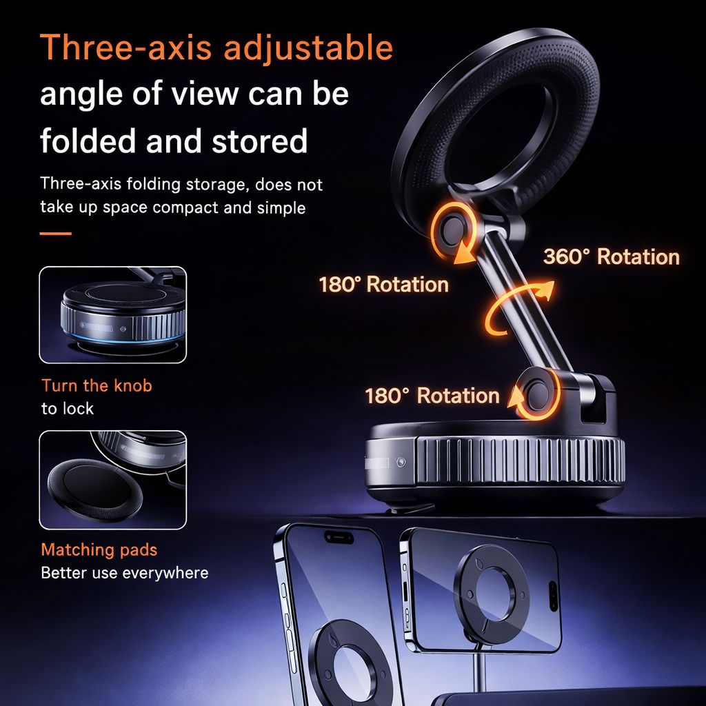 Support Téléphone Voiture Magnétique 360°